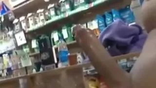 Two Russian girls suck dick in the store