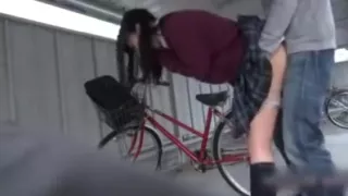 JK fucked at bicycle parking