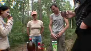 Gangbang Fun a Group of Young Russians on a Camping Trip that Gets Sexy