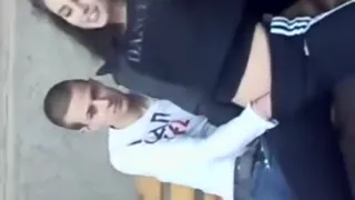 Teen Lets 2 Friends Play With Her Pussy In Public