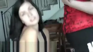 Gothic teens lapdance and play with cock
