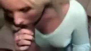 Blonde teen sucking and getting fucked