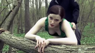 Barely legal girl outdoor fuck with a facial