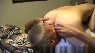 Horny teen sits on dirty old perverts fucking face while sucking his cock