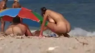 Nude Beach - Huge Naturals Mature - Filmed by Voyeur