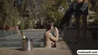 Slutty Alina Lopez orally service a big hard cock