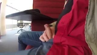 Library wank part 2 (still no cum)