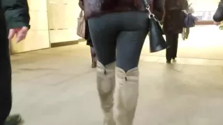 Tight ass in winter day
