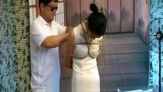 Bondage In White Cheongsam