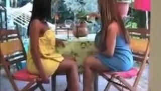 2 trannys one huge dick