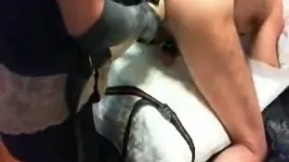 Mistress and slave anal play
