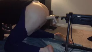 Slave in chastity machine fucked on poppers