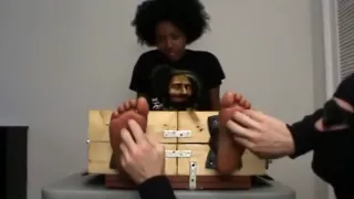 ebony crazy feet tickled