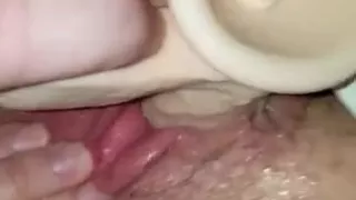 Wife's dipping wet pussy