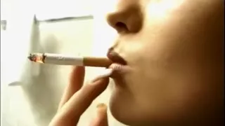 Trashy chainsmoking blonde euroslut hooker turns a trick in a hotel