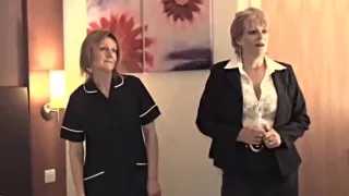 The chambermaid at work