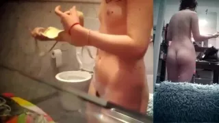 Cutie changing after a pee two hidden cams