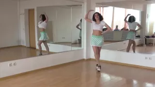 Sexy girl dance in a short dress