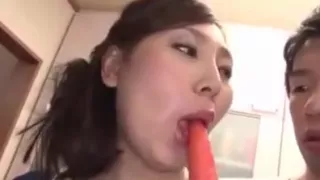 Fun with mommy in kitchen