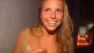 Amazing club girl masturbates outside