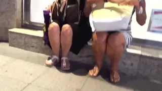 Sexy tanned legs pedicured sexy feets toes