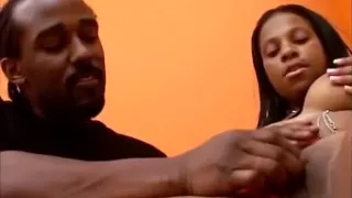 Busty black slut Candice Von is romancing Tony Eveready's poker