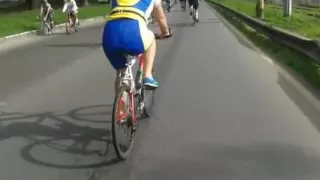 Women in bike shorts shiny