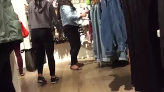 Hot college girl ass in yoga tights