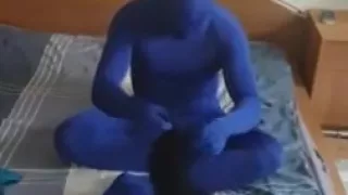 In a nylon cocoon yoga style