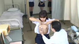 Japanese schoolgirls pussy examination