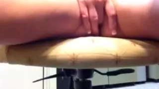 Wife masturbating at work