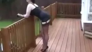 Classy milf in the garden