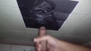 Mistress mila cum tribute in public toilet