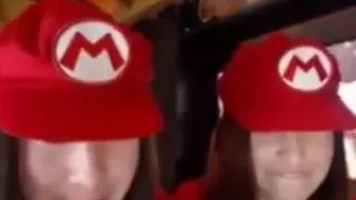Lesbian mario girls having fun sexy cosplay outfits webcam