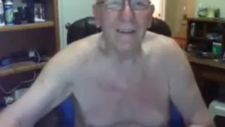 Grandpa cum on webcam 7