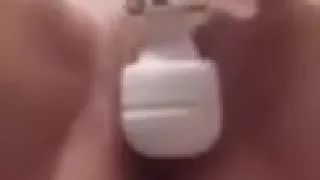 English blonde amature getting off on wand