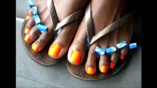 Hood milf orange toenails