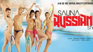 Alex Black Kattie Gold Rihanna Samuel Silvia Dellai Sweet Cat in Sauna Russian Style part 2 - VRBangers