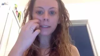 Awesome college girl masturbating with bath tub water