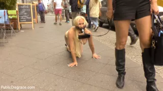 Busty Blonde Piece Of Filth Begs To Be Treated Like Trash - PublicDisgrace
