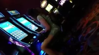 Candid skirt at the casino