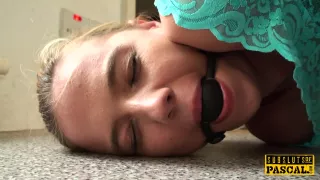 British throater spanked and drenched in spit