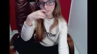 Shy nerdy college girl mia reveals her lush breasts