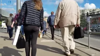 Sexy russian ass in black jeans