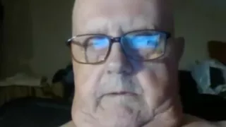 Grandpa show on webcam