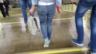 junior woman wriggle ass in tight jeans