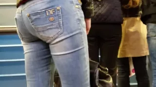 junior blonde with small round tight ass