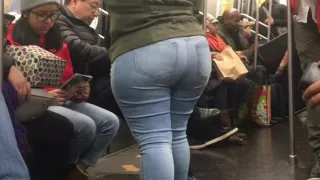 Super wide booty milf on train pt 2