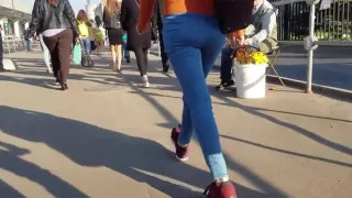 Russian ass in the street