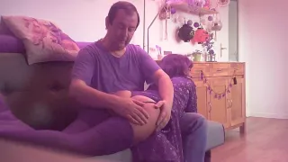 Sa premiere fessee. Her first spanking